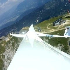 Flugwegposition um 10:34:14: Aufgenommen in der Nähe von Gemeinde Bad Bleiberg, Österreich in 2053 Meter